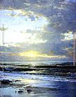 William Trost Richards Sunrise on the Beach painting